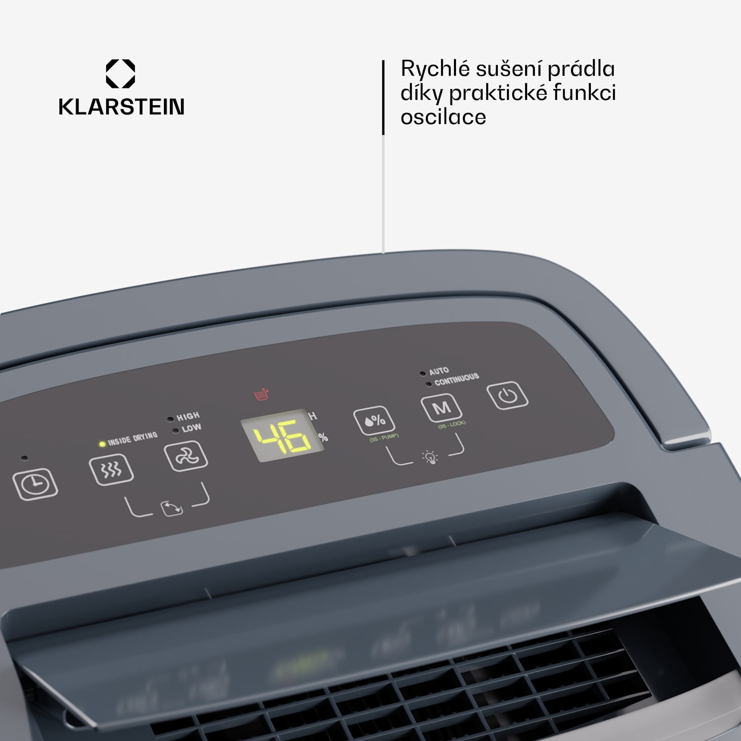 DryFy Pro Connect Smart, Odvlhčovač vzduchu,  Wi-Fi, Kompresní, 30 l/d, 25–30 m² 30L/24h | Antracit