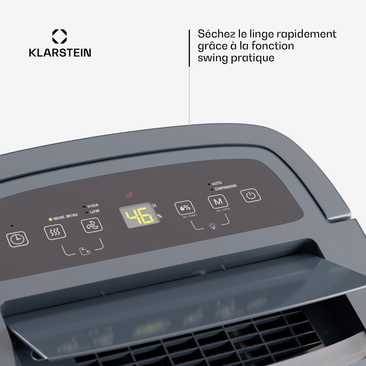 DryFy Connect 40 luchtontvochtiger wifi compressor 40 l/d 35-45 m² 40L/24h | Antraciet