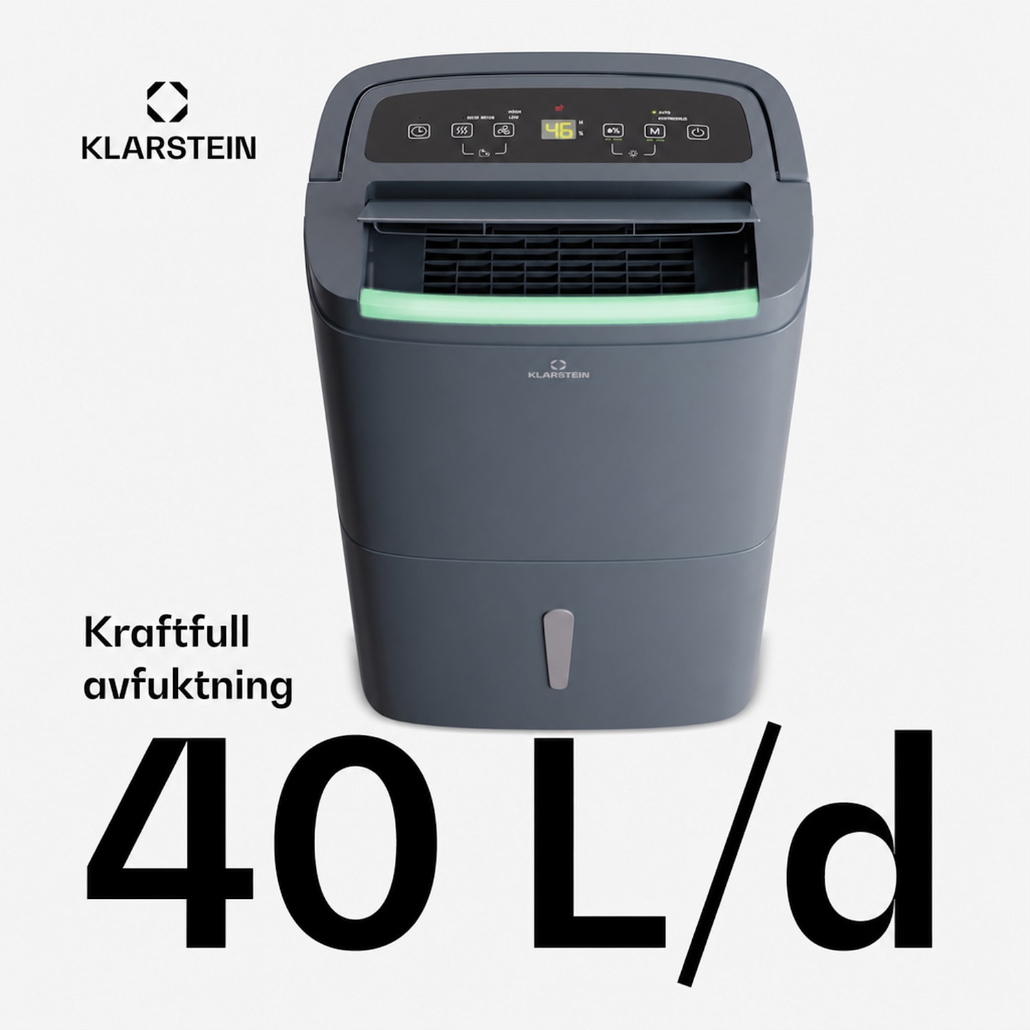 DryFy Connect 40 Luftavfuktare WiFi kompression 40l/d 35–45m² 40 L / 24 h | Antracit