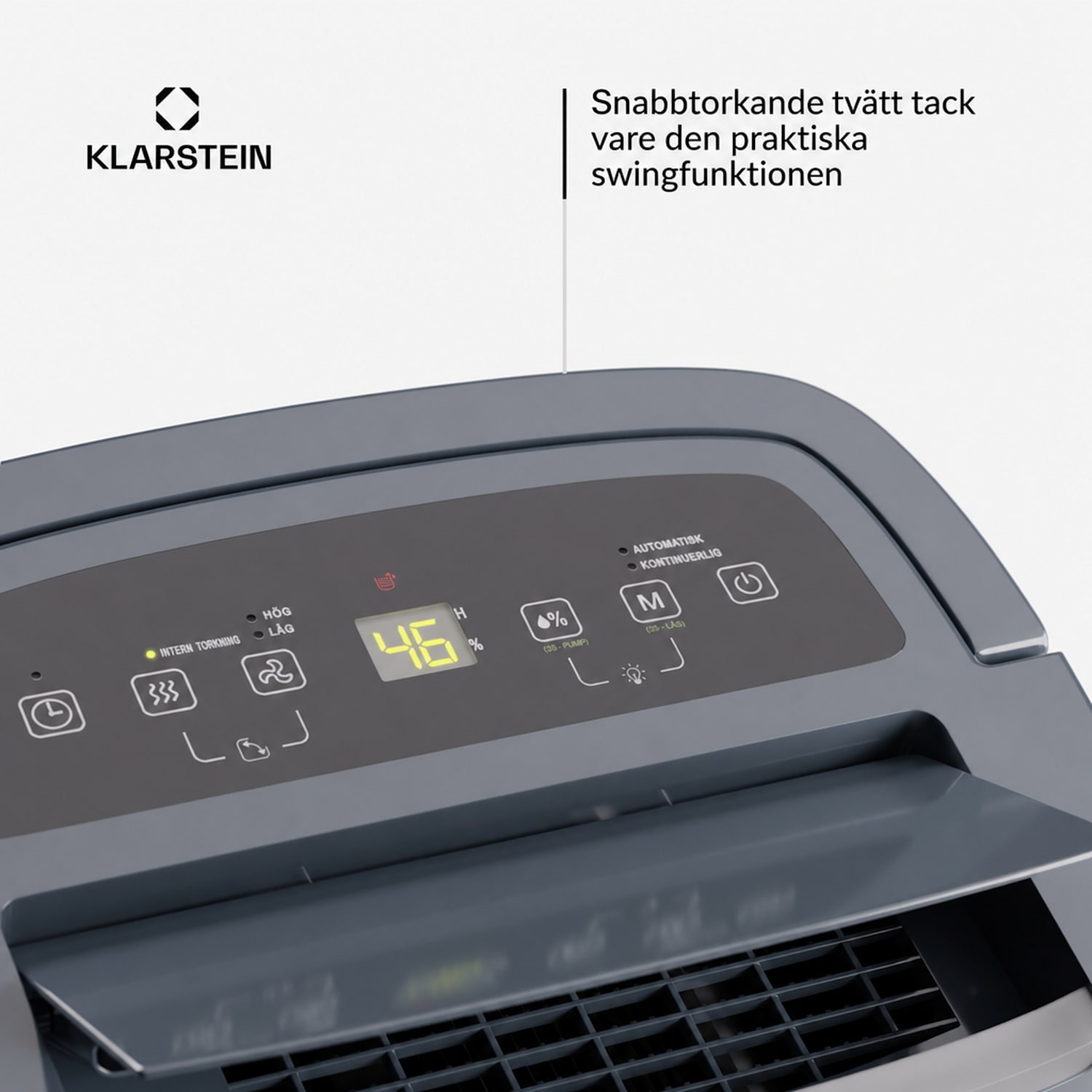 DryFy Connect 50 Luftavfuktare WiFi kompression 50l/d 45–55m² 50 L / 24 h | Antracit