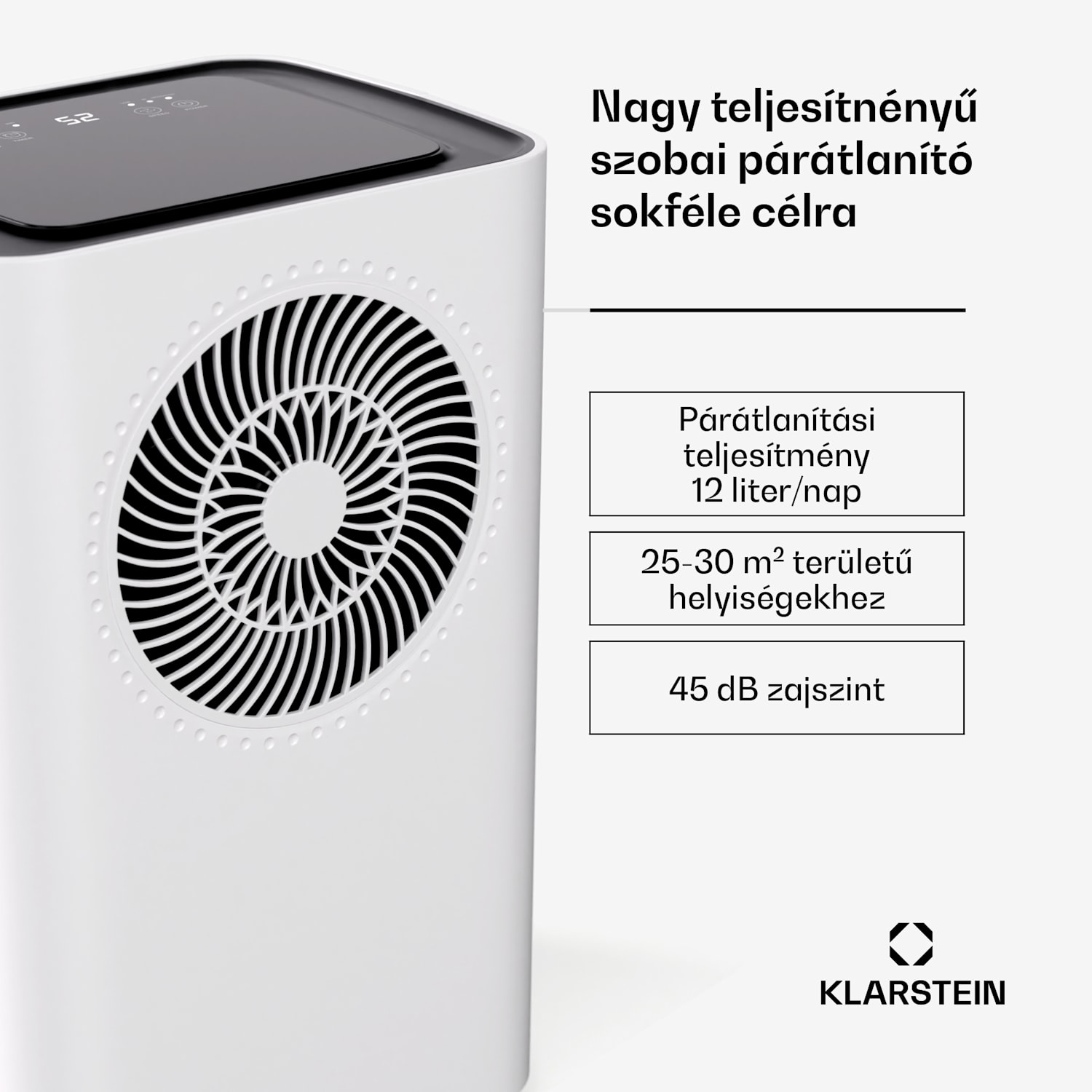 CircleDry Smart 12 L párátlanító, 12 L/nap, 260 W, 24m², WiFi, időzítő, szűrő 12L/24h