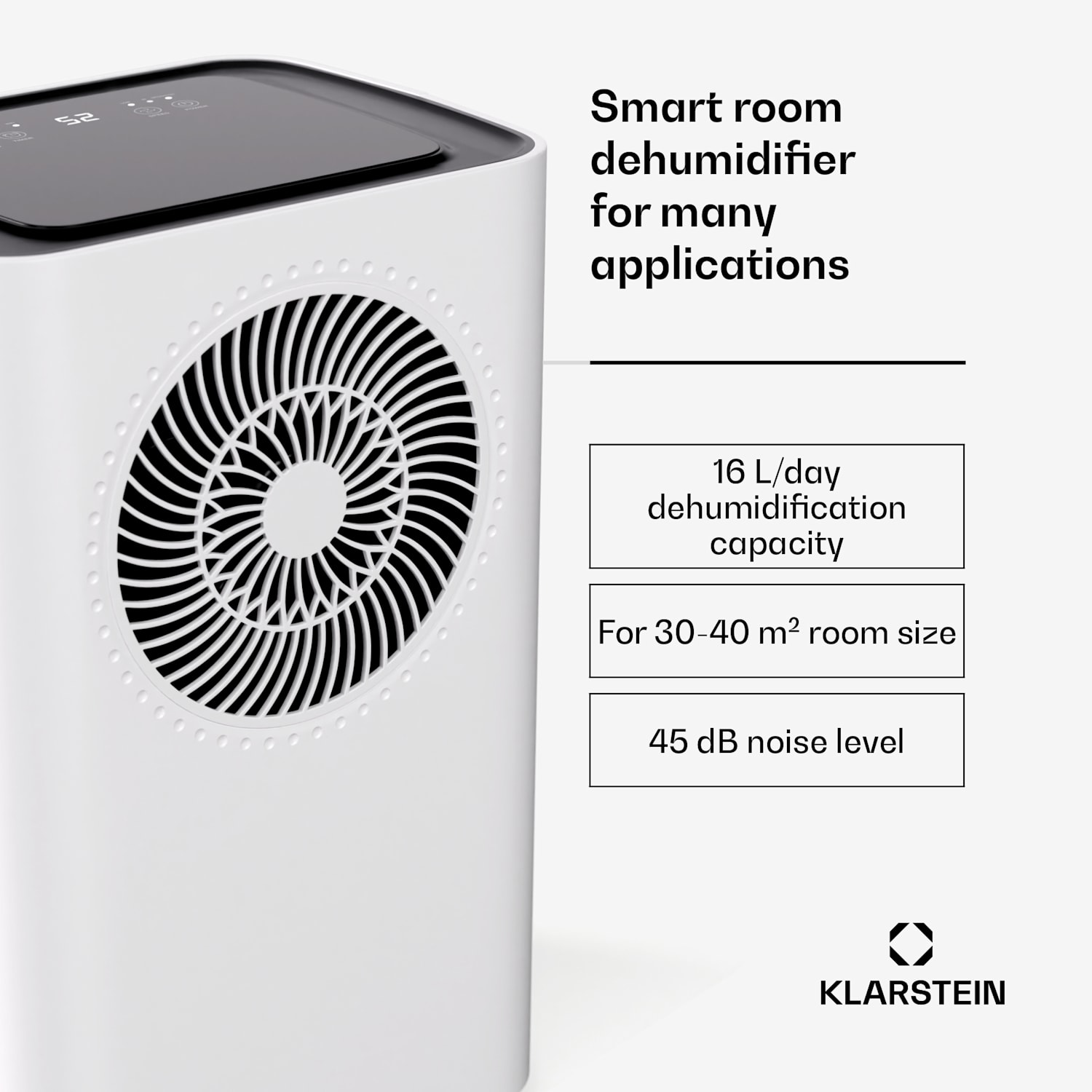 CircleDry Smart 16 L ilmankuivain | 16 l/vrk | 290 W | 32 m² | WiFi | ajastin | suodatin 16L/24h