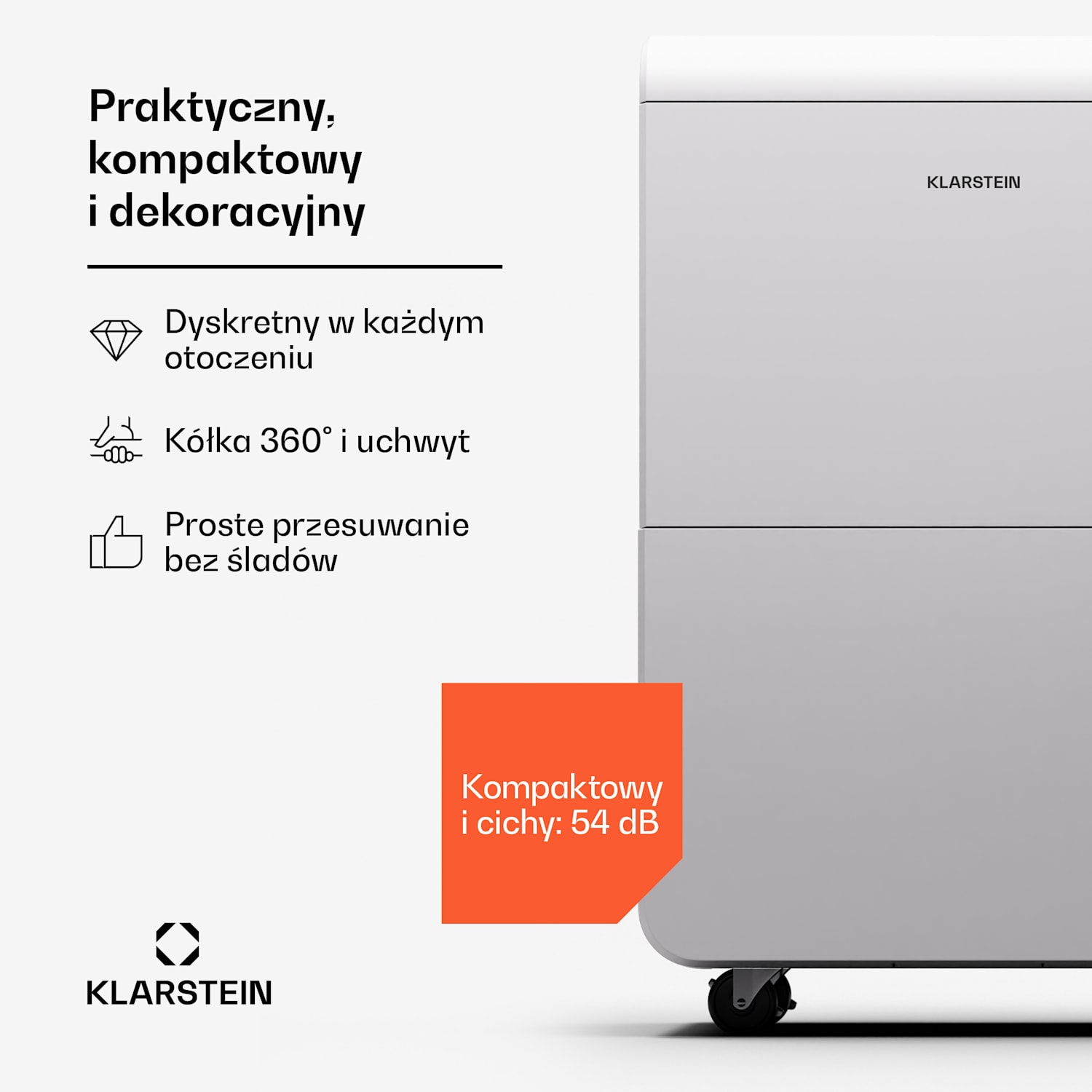DryFy Grand Smart 55, osuszacz powietrza, Wi-Fi, kompresja, 55 l/24 h, 40-50 m² 