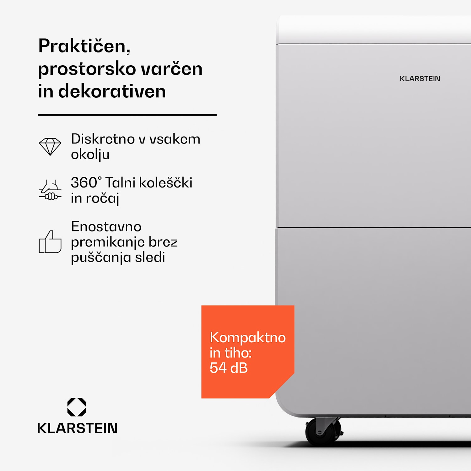 DryFy Grand Smart 70, razvlaževalnik zraka, WiFi, kompresijski, 70l/24h, 60-90 m² 70L/24h | Bela