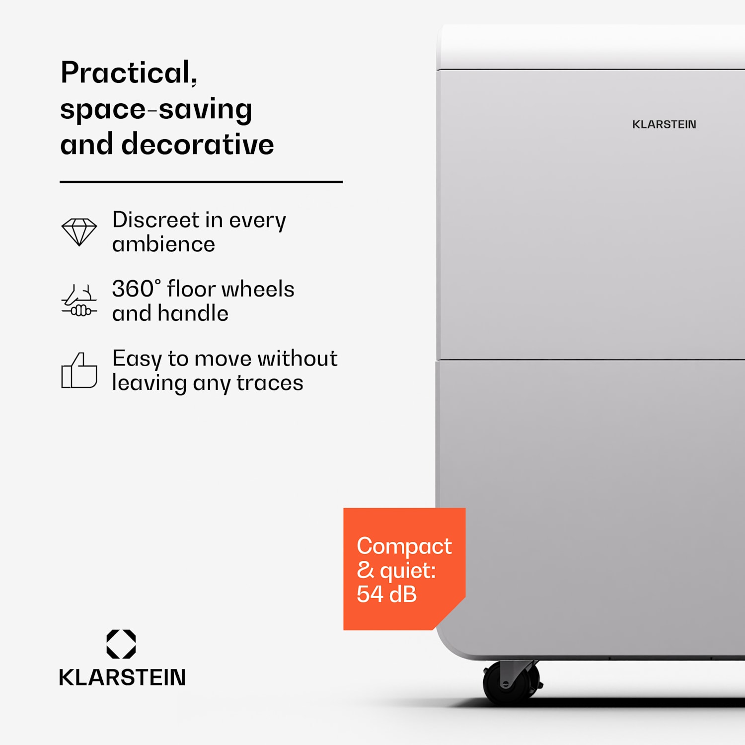 DryFy Grand Smart 70 luchtontvochtiger wifi compressie 70 l/d 60-90 m² 70L/24h | Wit