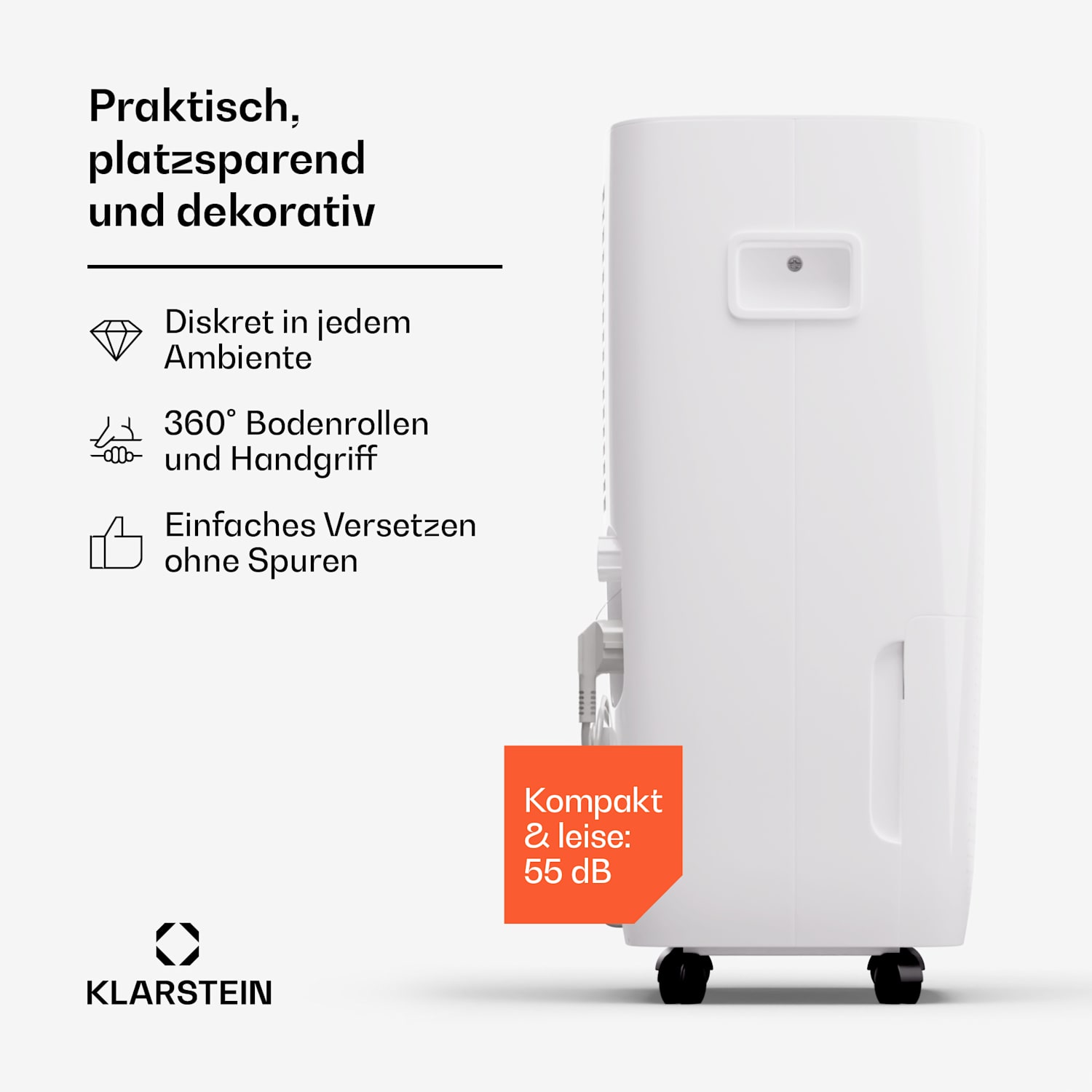 DryFy Connect 60 Luftentfeuchter WiFi Kompression 60l/d 45-65m² 60L/24h | Weiß