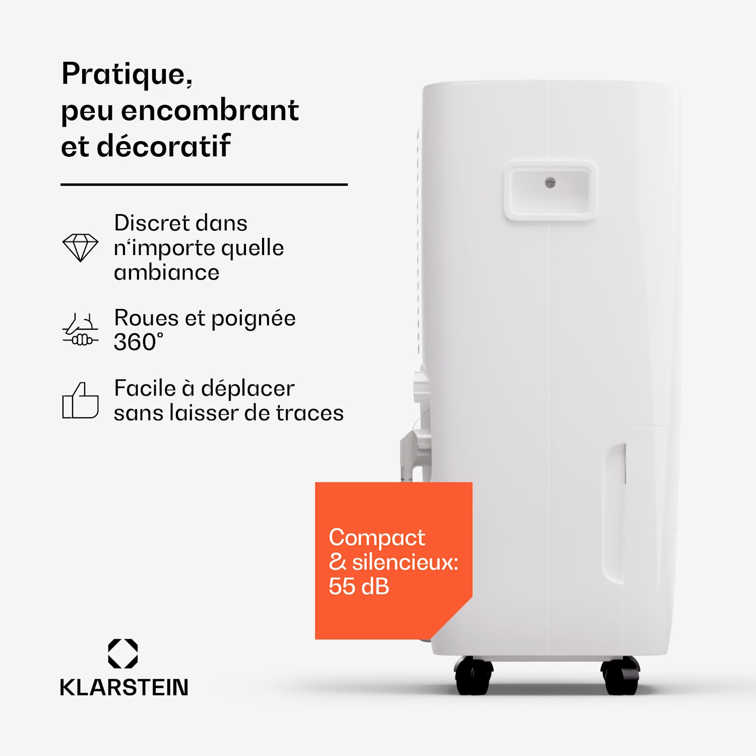 DryFy Connect 60 luchtontvochtiger wifi compressor 60 l/d 45-65 m² 60L/24h | Wit