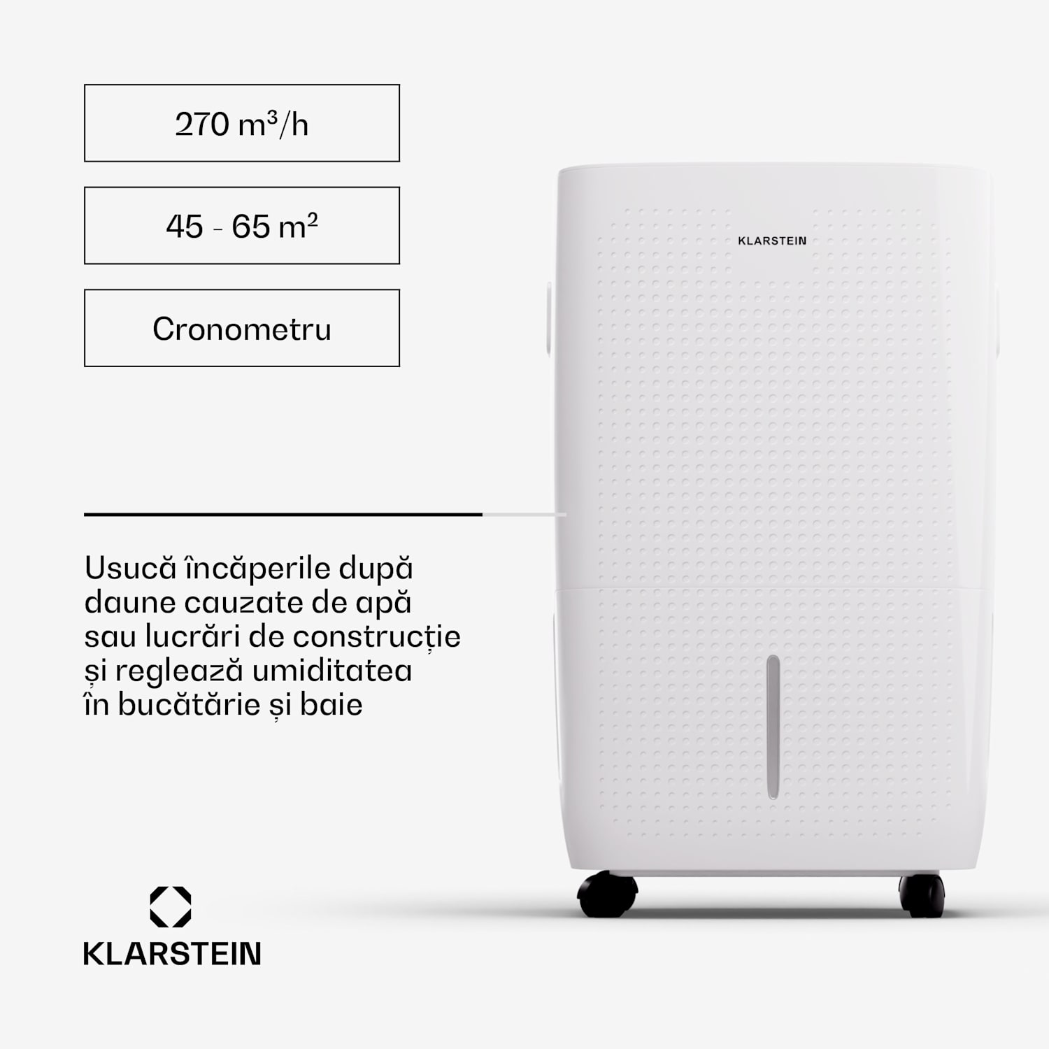 DryFy Pro Connect Smart, Dezumidificator de aer, WiFi, Compresie, 60l/24h, 45-65m² 