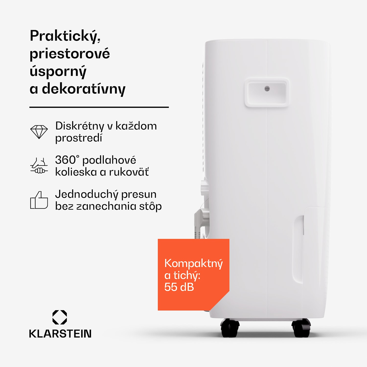 DryFy Pro Connect Smart, Odvlhčovač vzduchu, WiFi, Kompresný, 60l/24h, 45-65m² 60L/24h | Biela