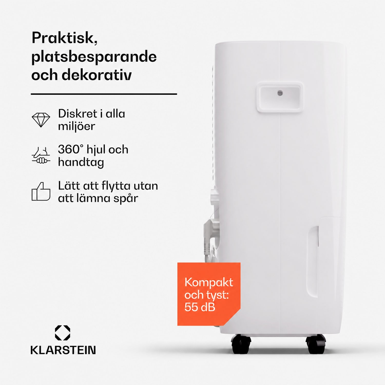 DryFy Connect 60 luftfuktare WiFi kompression 60 l/d 45–65 m² 60 L / 24 h | Vit