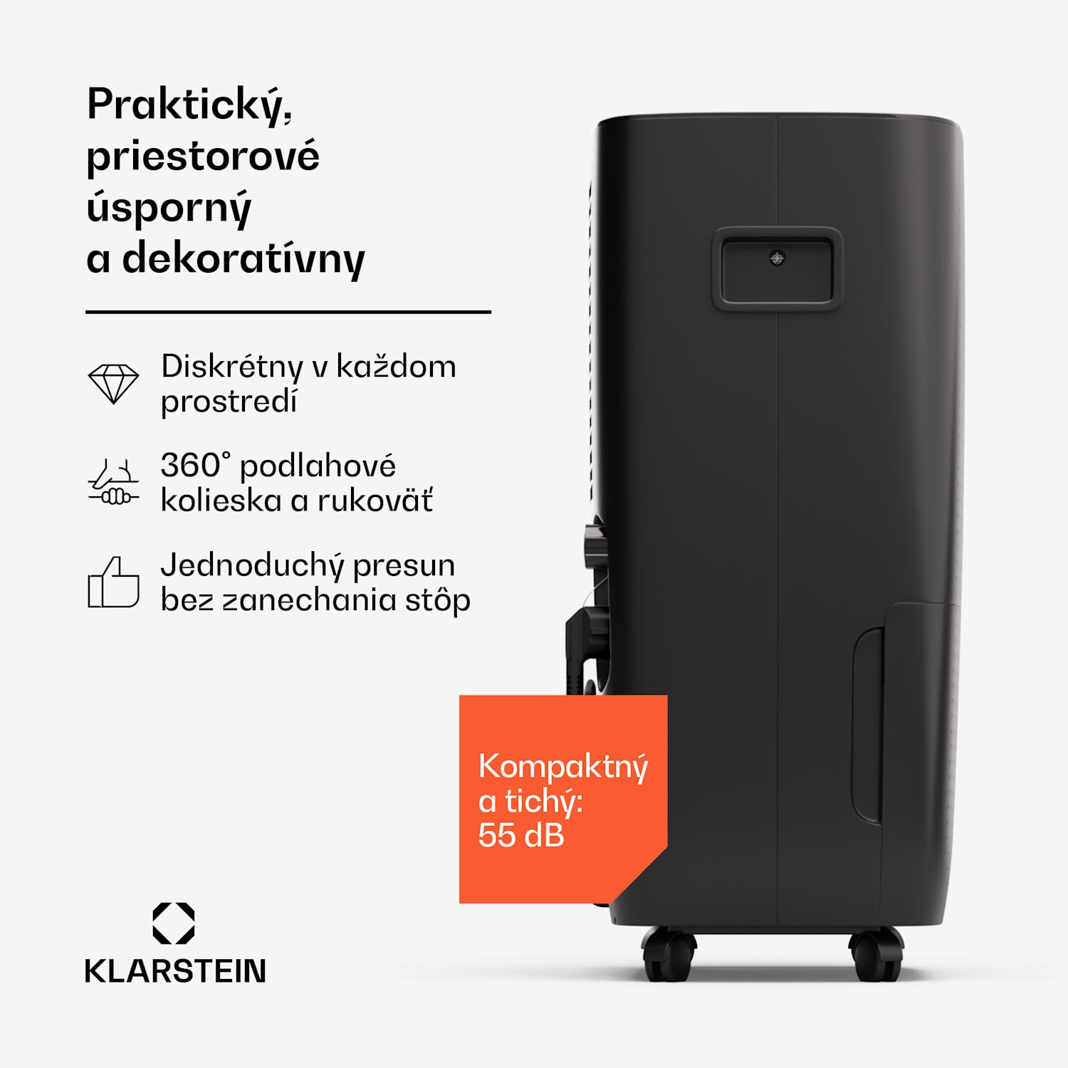 DryFy Pro Connect 60 Smart, Odvlhčovač, WiFi, Kompresia, 60l/24h, 45-65 m² 60L/24h | Čierna