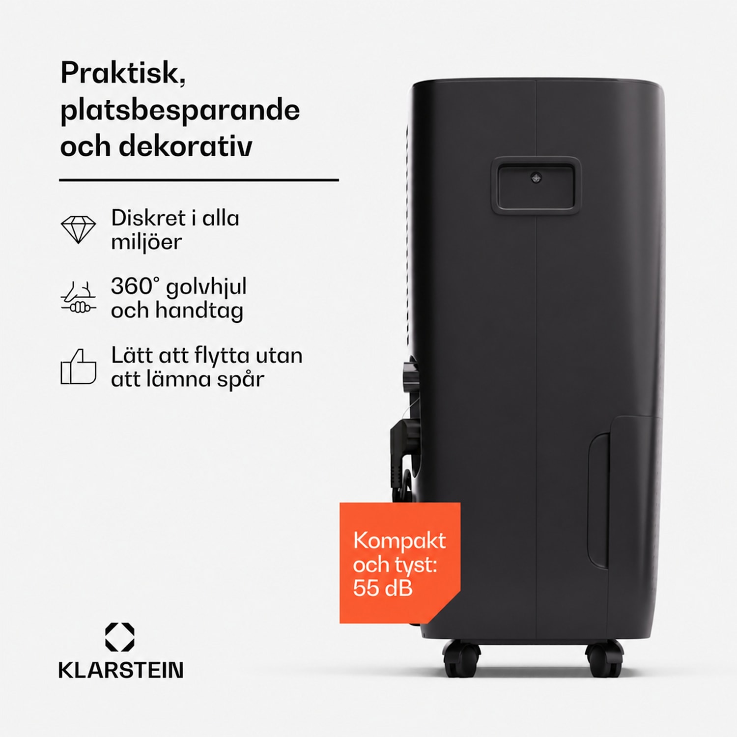 DryFy Connect 60 luftfuktare WiFi kompression 60 l/d 45–65 m² 60 L / 24 h | Svart