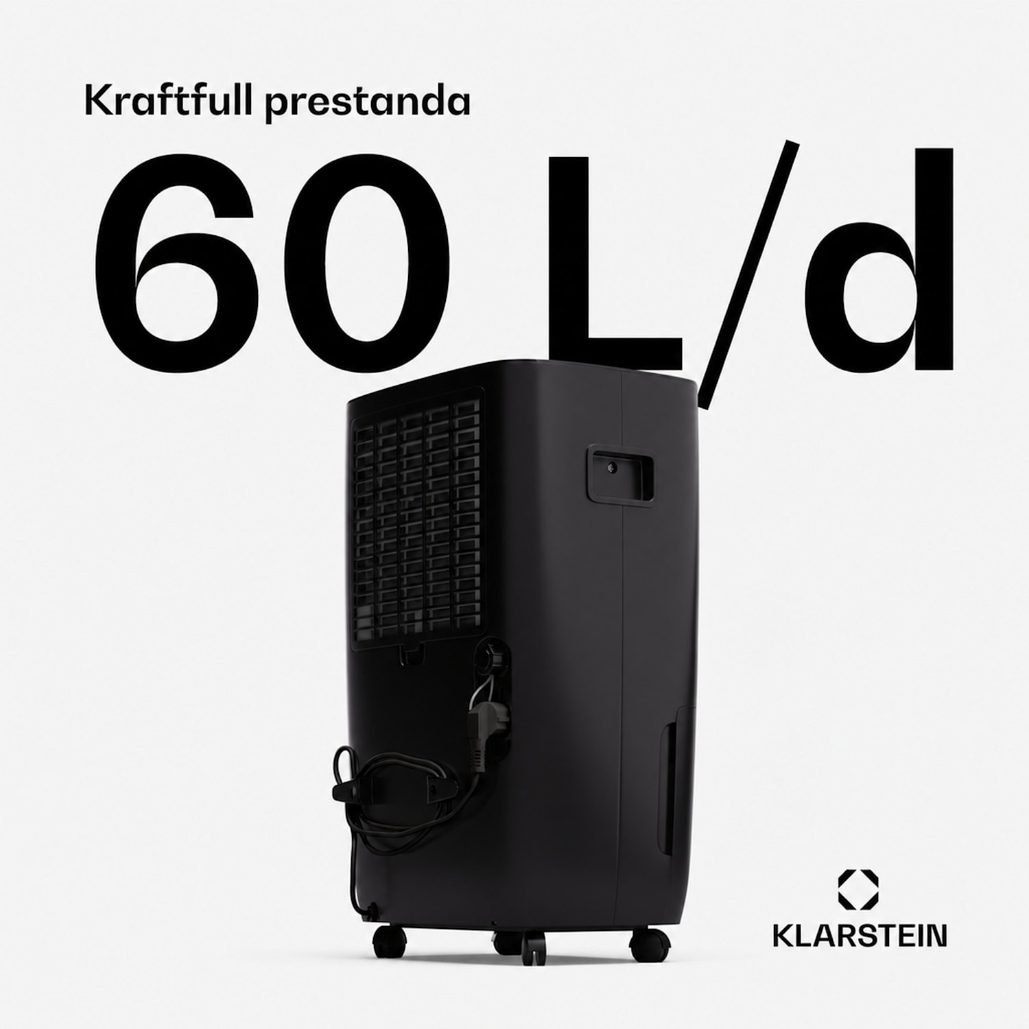 DryFy Connect 60 luftfuktare WiFi kompression 60 l/d 45–65 m² 60 L / 24 h | Svart