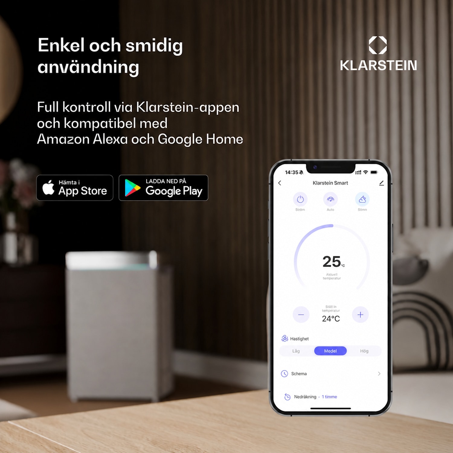 DryFy Connect 60 luftfuktare WiFi kompression 60 l/d 45–65 m² 60 L / 24 h | Svart