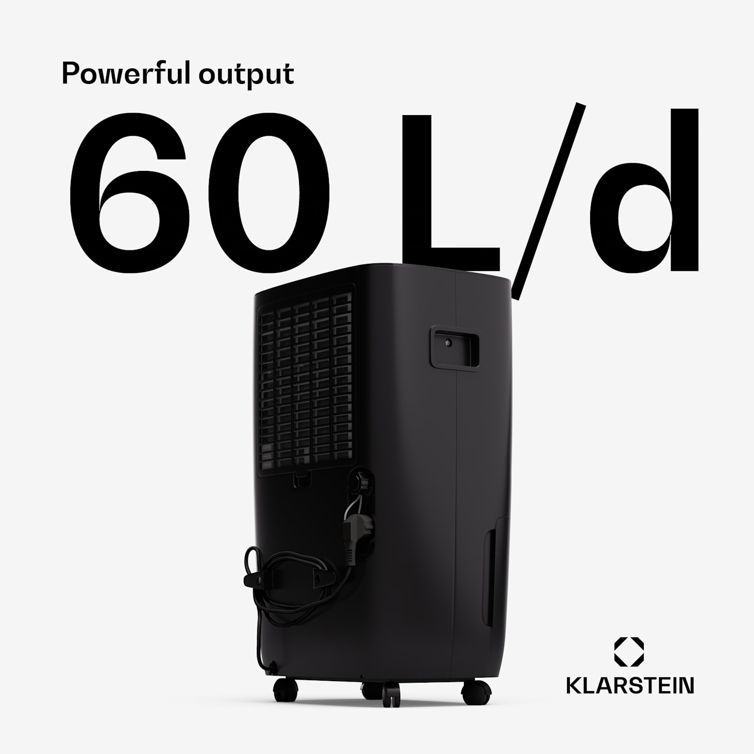 DryFy Connect 60 luchtontvochtiger wifi compressie 60 l/d 45-65 m² 60L/24h | Zwart