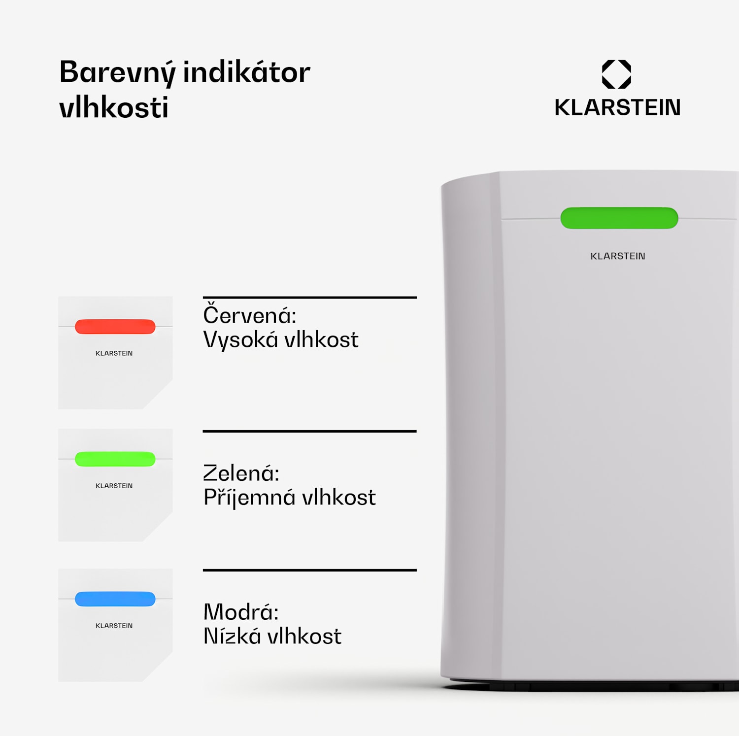 AeroDry 10 Odvlhčovač 165W 10l/d 135m³/h 25m² DrySelect 37dB 10L/24h | Bílá | Ne