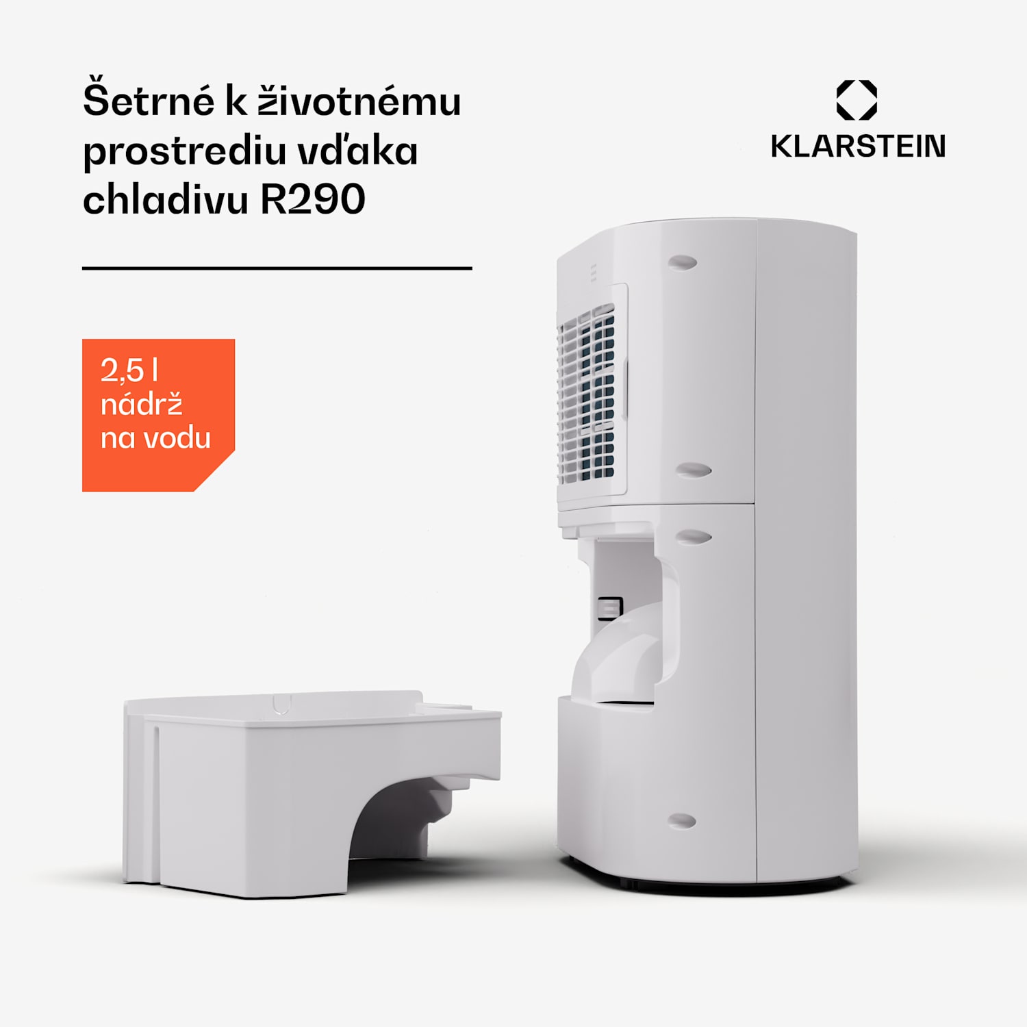 AeroDry 10 Odvlhčovač 165W 10l/d 135m³/h 25m² DrySelect 37dB 10L/24h | Bílá | Ne