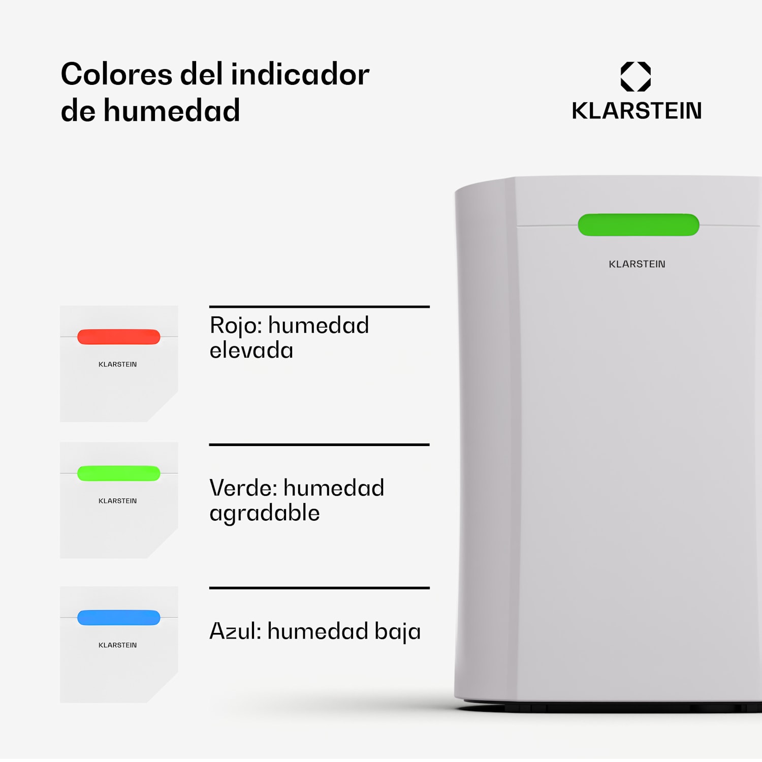Deshumidificador AeroDry 10 165W 10l/d 265m³/h 25m² DrySelect 37dB 