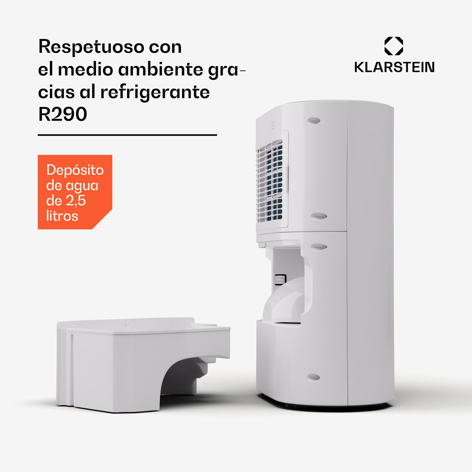 Deshumidificador AeroDry 10 165W 10l/d 265m³/h 25m² DrySelect 37dB 