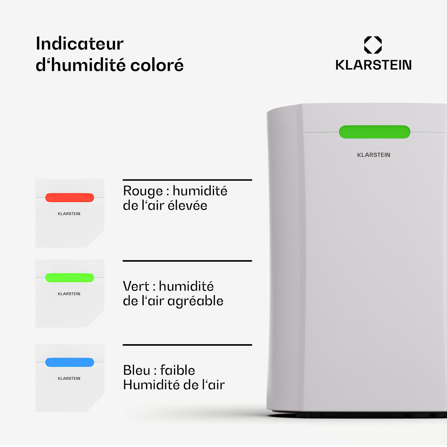 AeroDry 10 Déshumidificateur 165 W 10 l/j 265 m³/h 25 m² DrySelect 37 dB 