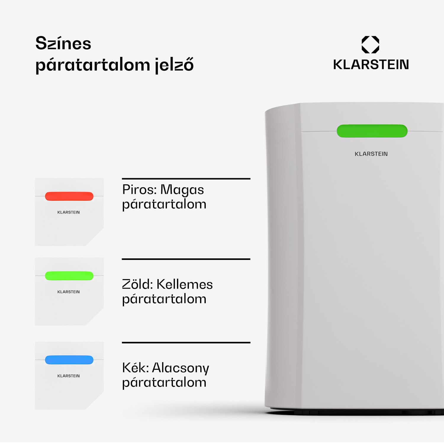 AeroDry 10 Páramentesítő 165 W 10l/n 135m³/h 25m² DrySelect 37dB 10L/24h | Fehér | Nem
