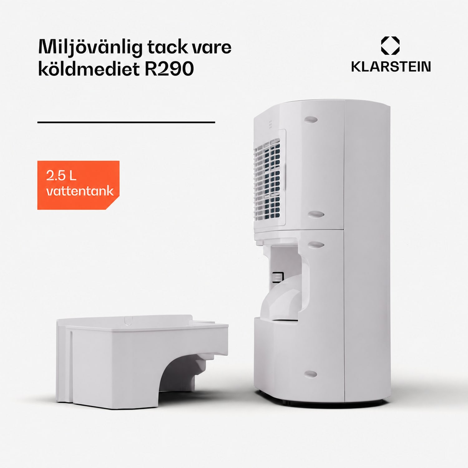 AeroDry 10 Avfuktare 165 W 10 l/d 135 m³/h 25 m² DrySelect 37 dB 10 L / 24 h | Vit | Nej