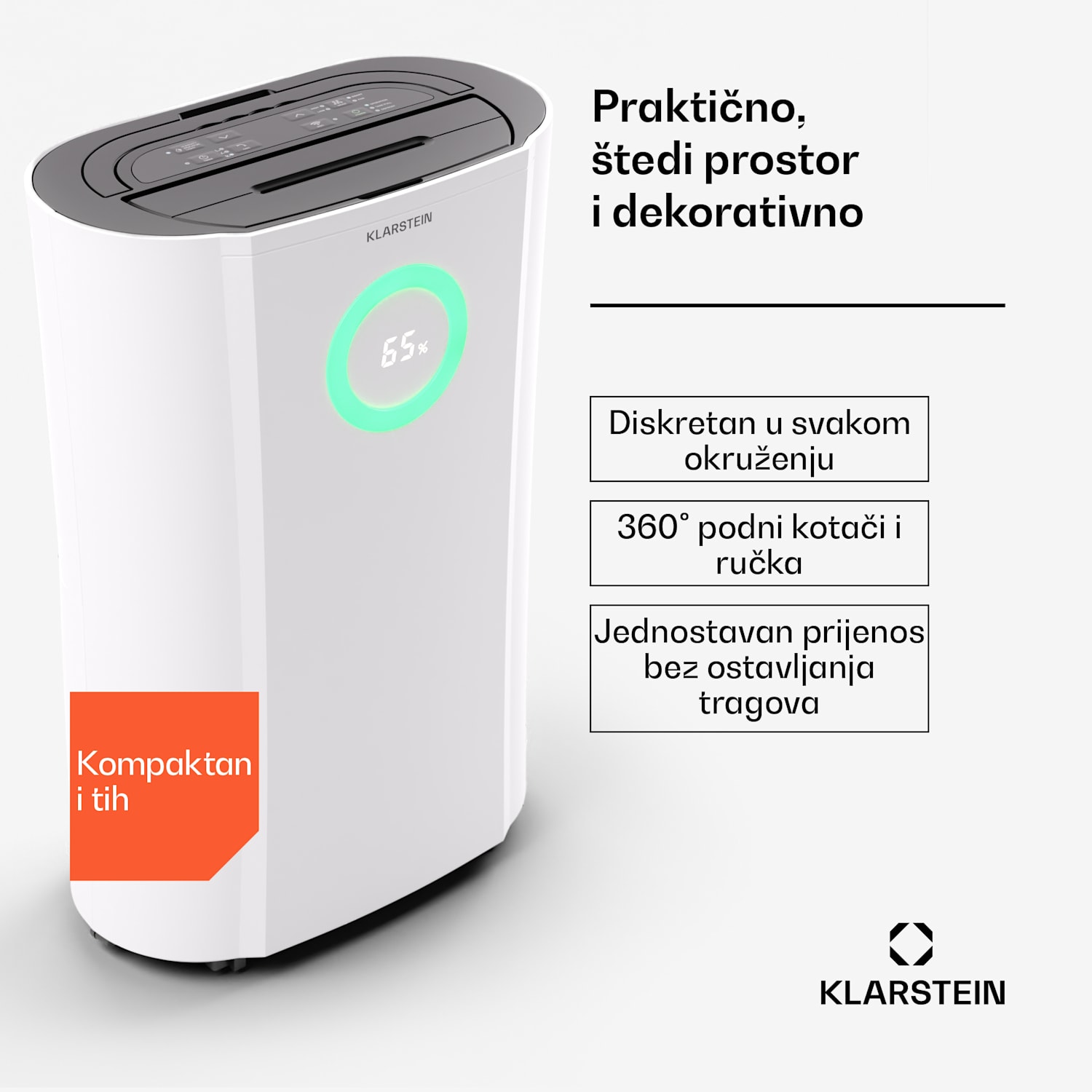 Odvlaživač zraka DryFy Pro 20 kompresija 20L/dan 20-30m² 20L/24h | Bijela | Ne