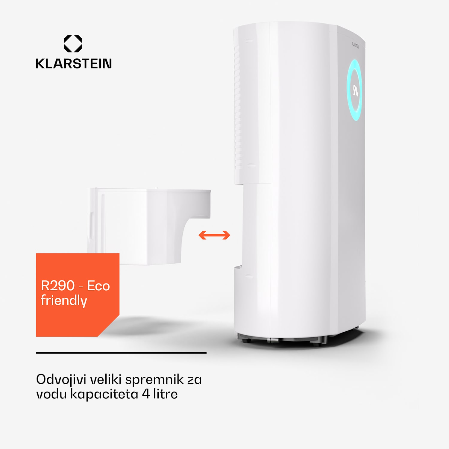 Odvlaživač zraka DryFy Pro 20 kompresija 20L/dan 20-30m² 20L/24h | Bijela | Ne