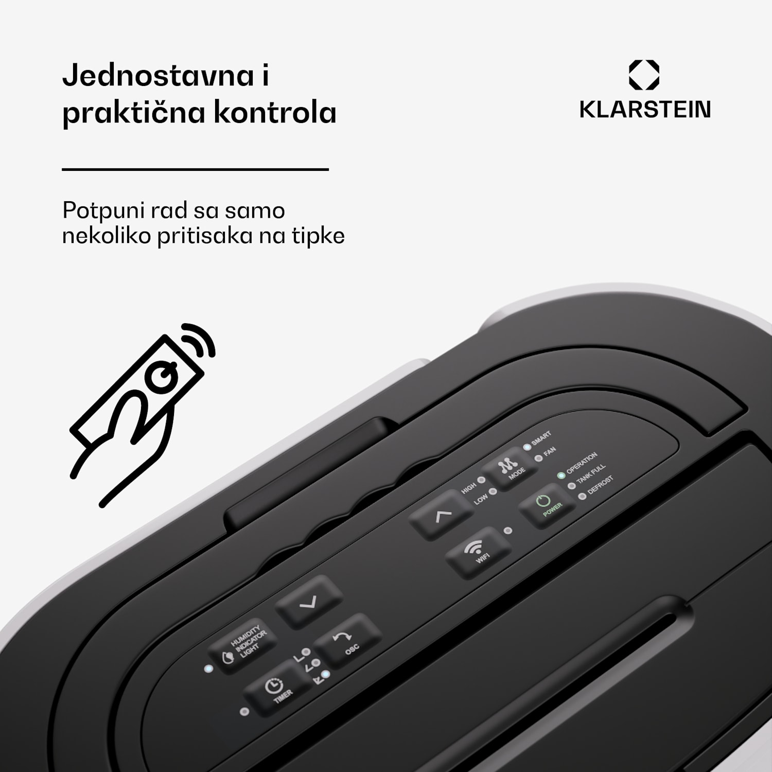 Odvlaživač zraka DryFy Pro 20 kompresija 20L/dan 20-30m² 20L/24h | Bijela | Ne