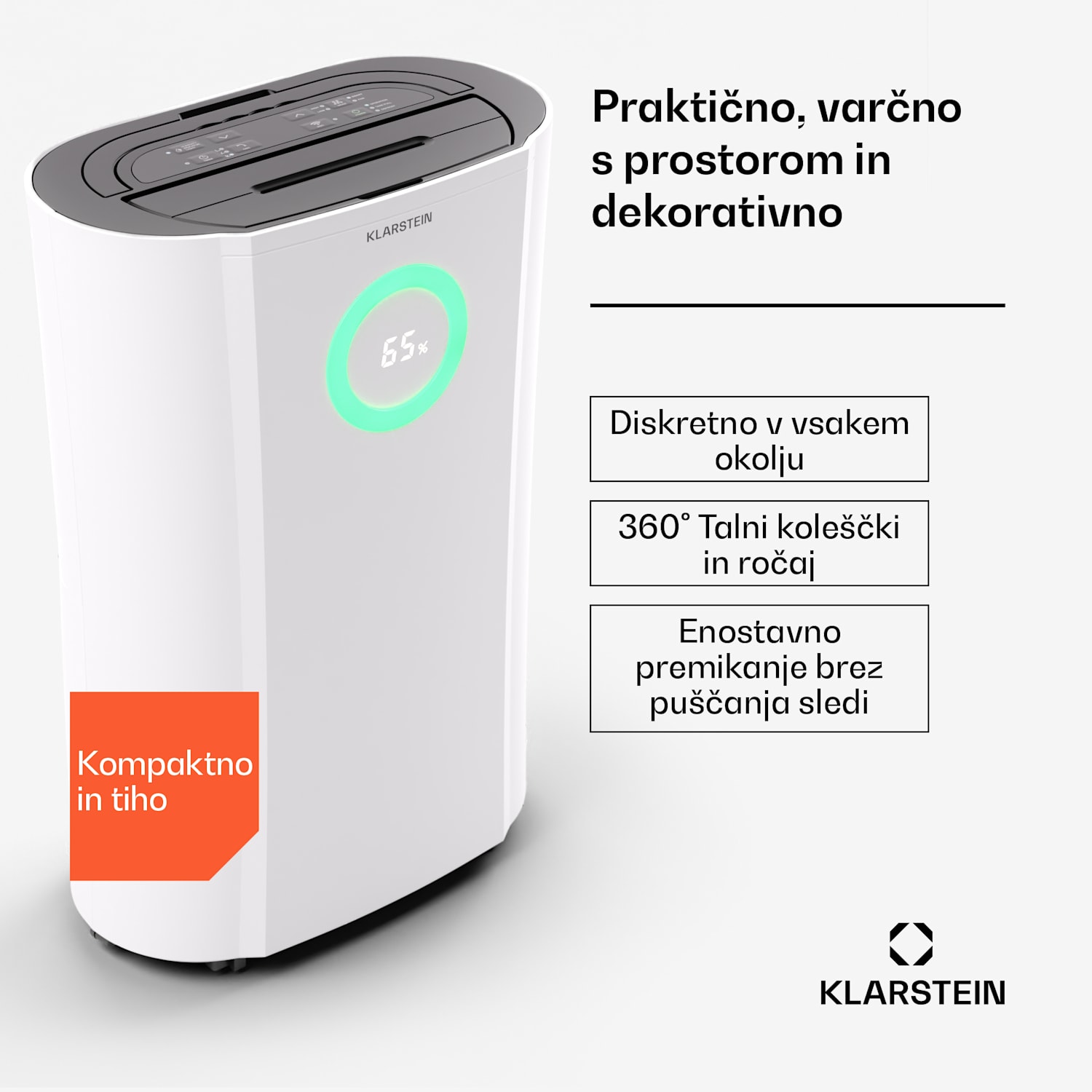 Razvlaževalnik zraka DryFy Pro 20 Kompresijski 20l/d 20-30m² 20L/24h | Bela | Ne