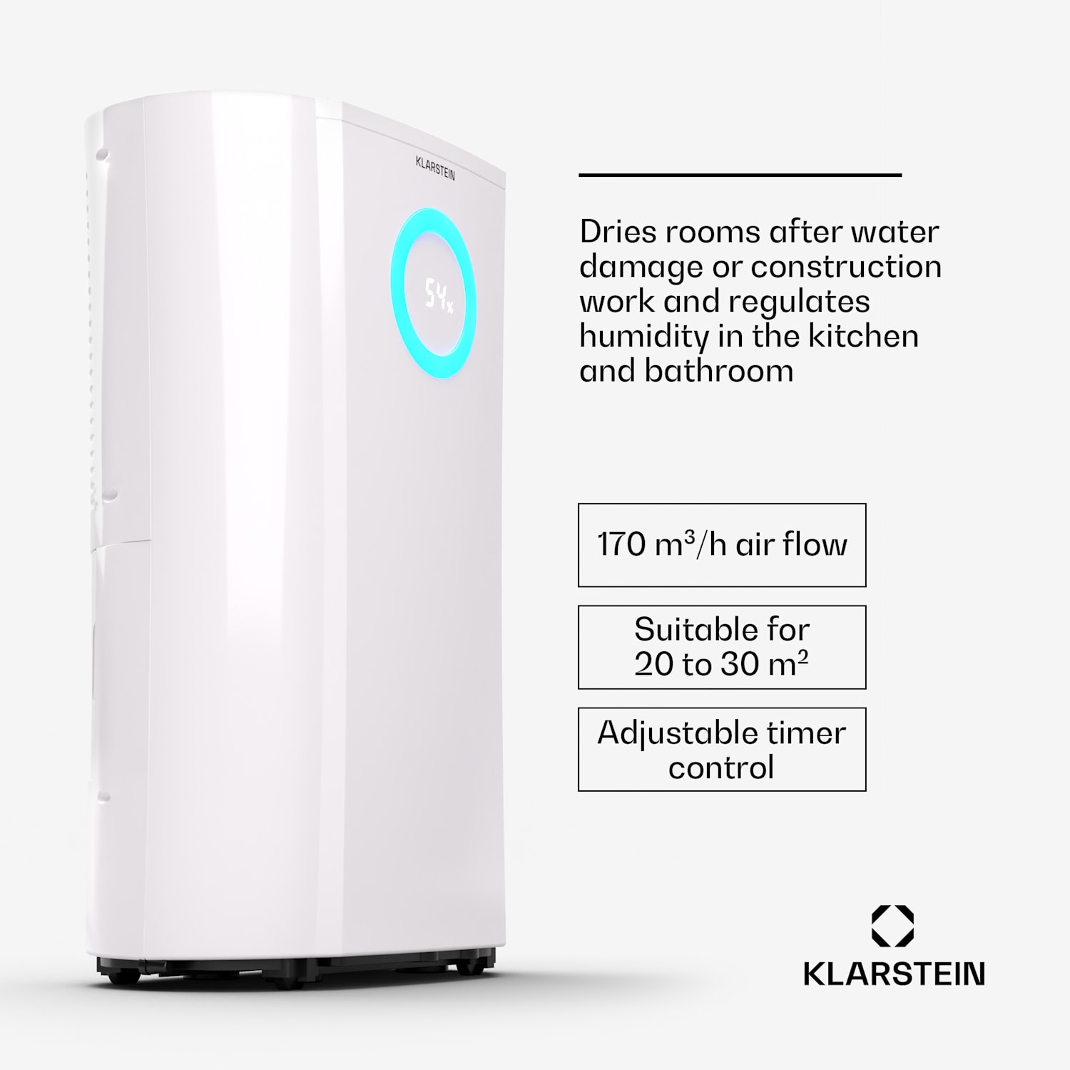 DryFy Pro 20 dehumidifier compression 20l/d 20-30m² 