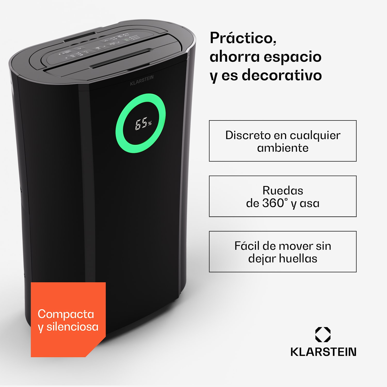 DryFy Pro Connect 20 Deshumidificador Compresión 20l/d 20-30m² 20L/24h | Negro | Sí