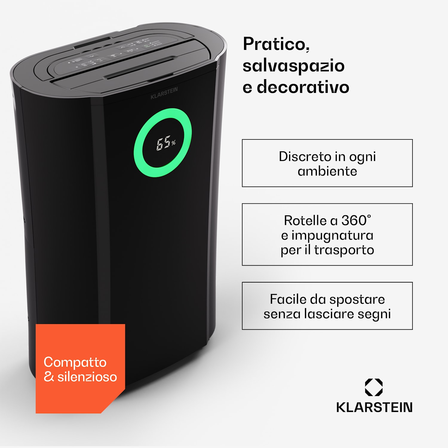 DryFy Pro Connect 20 Deumidificatore WiFi a compressione 20 l/g 20-30 m² 