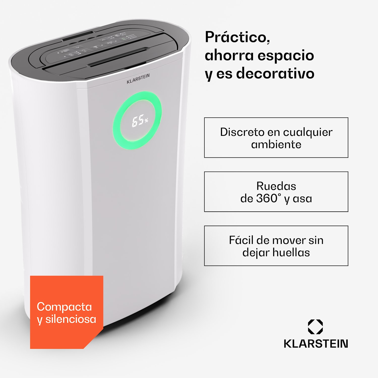 DryFy Pro Connect 20 Deshumidificador Compresión 20l/d 20-30m² 20L/24h | Blanco | Sí