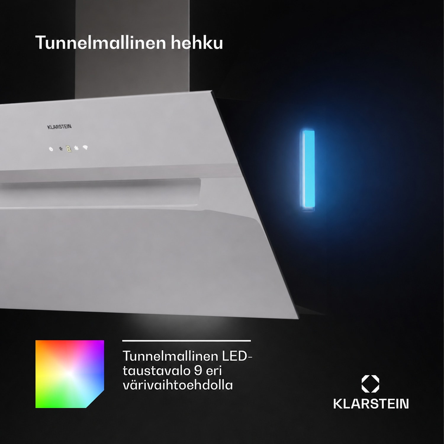 BigBite 60 liesituuletin 60 cm 305 m³/h LED-näyttö lasipinta App 60 cm | Valkoinen