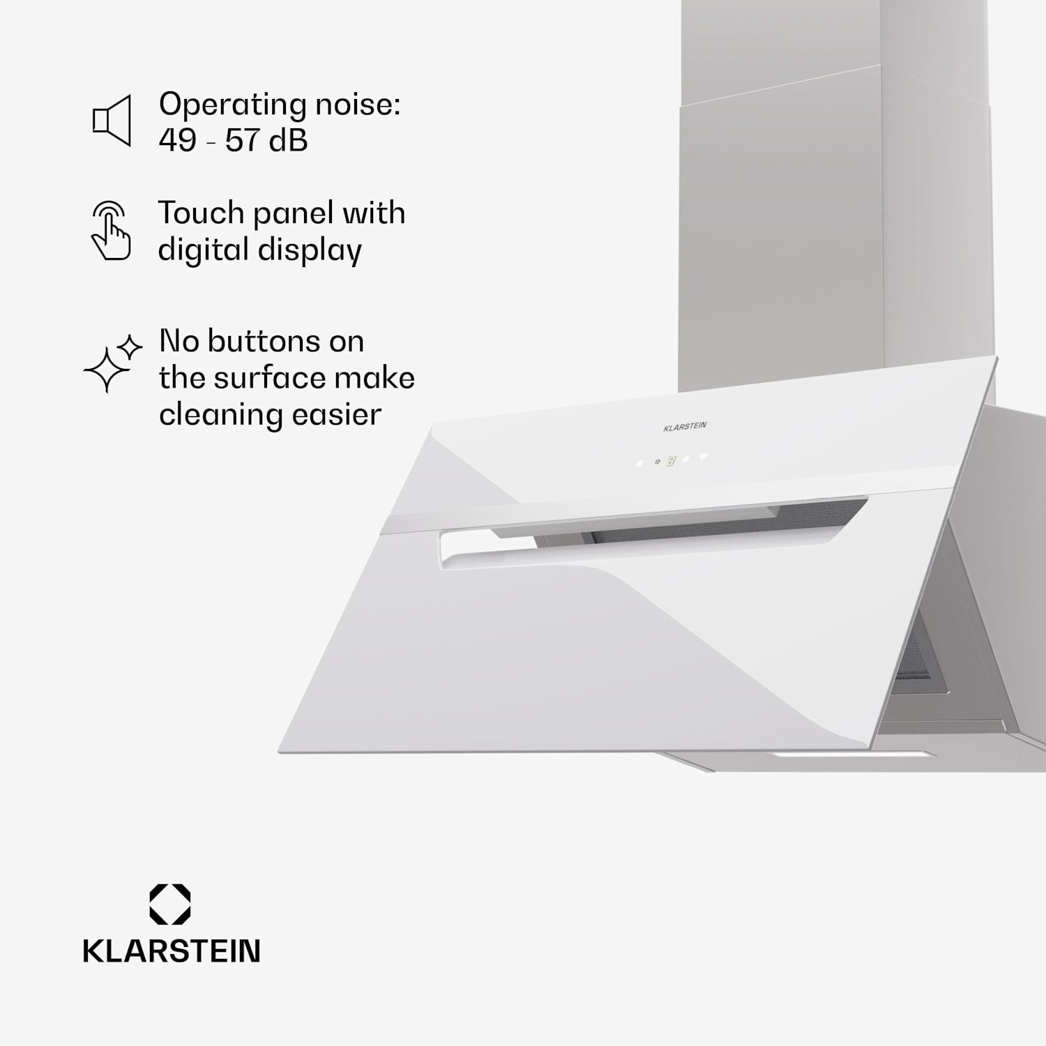 BigBite 60 Smart, digestoř, 60 cm, 305 m³/h, LED displej, skleněná přední část, ovládání aplikací 