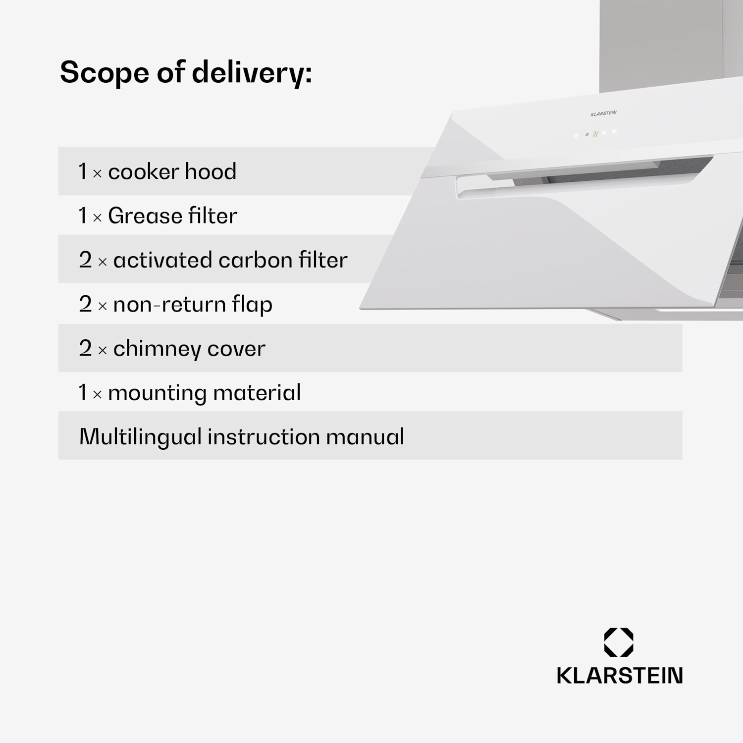 BigBite 60 Smart, digestoř, 60 cm, 305 m³/h, LED displej, skleněná přední část, ovládání aplikací 