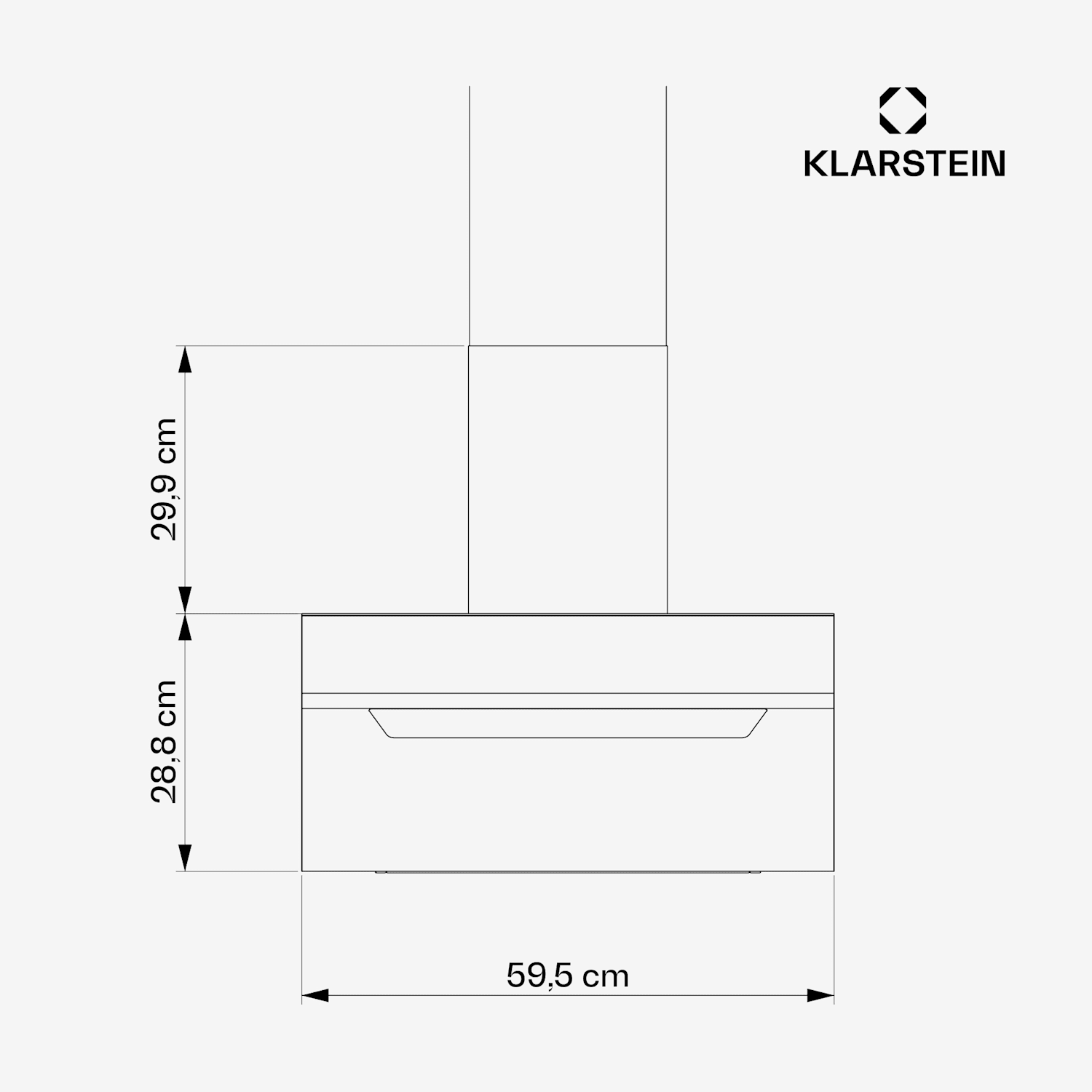 BigBite 60 Smart, digestoř, 60 cm, 305 m³/h, LED displej, skleněná přední část, ovládání aplikací 