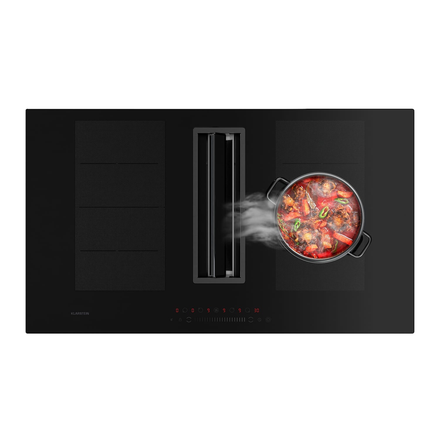 Chef-Fusion Down Air System, plită cu inducție + hota DownAir, 90 cm, 600 m³/h EEC A+ 