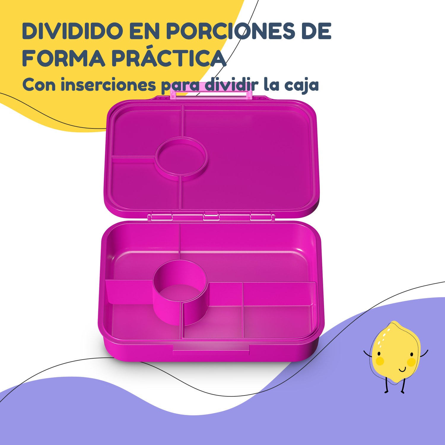 schmatzfatz by Lite Fiambrera 6 compartimentos 20,8 x 4,5 x 15 cm (ancho x alto x fondo) Sin BPA Tritán superligero 