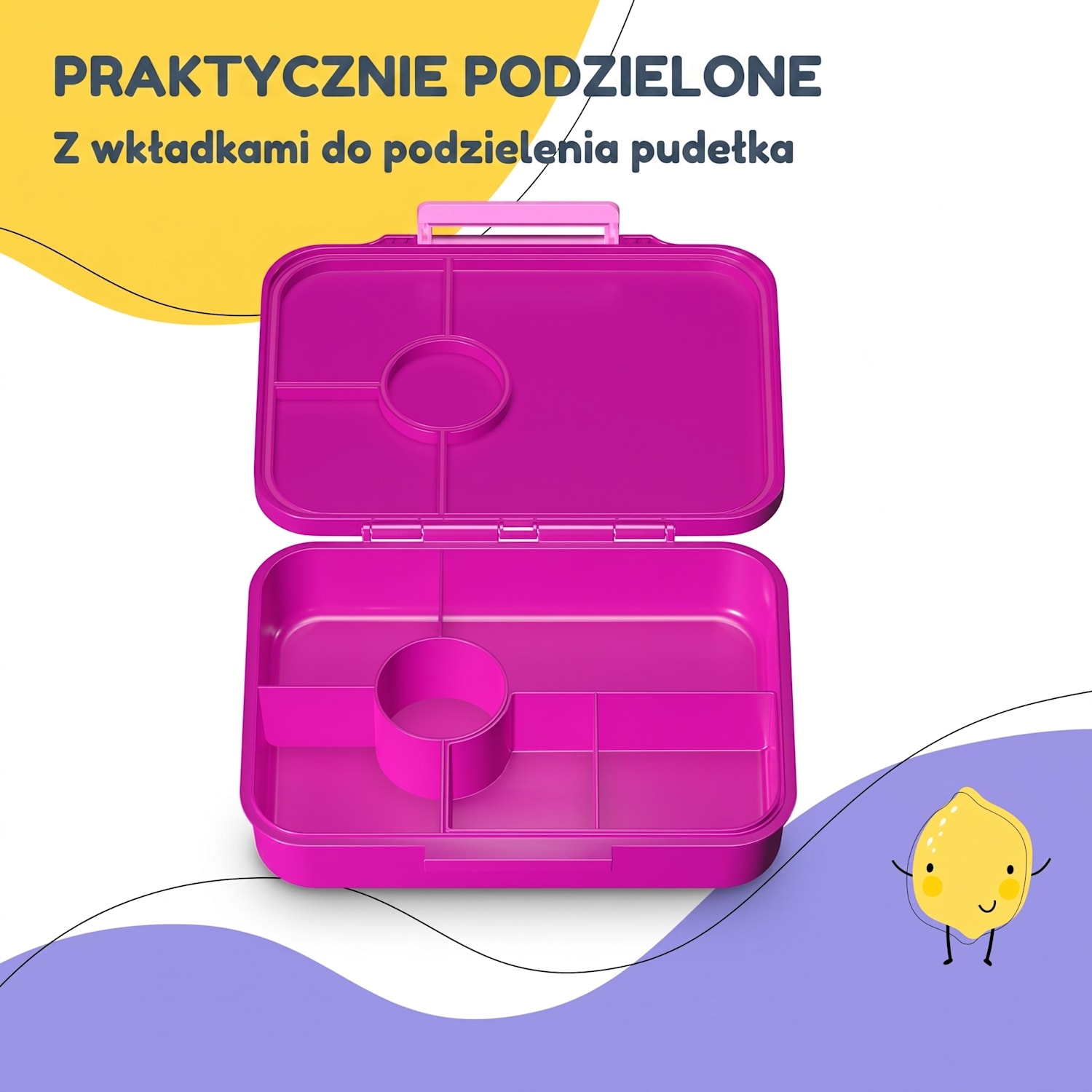 Schmatzfatz śniadaniówka z 6 komorami Purple Sun