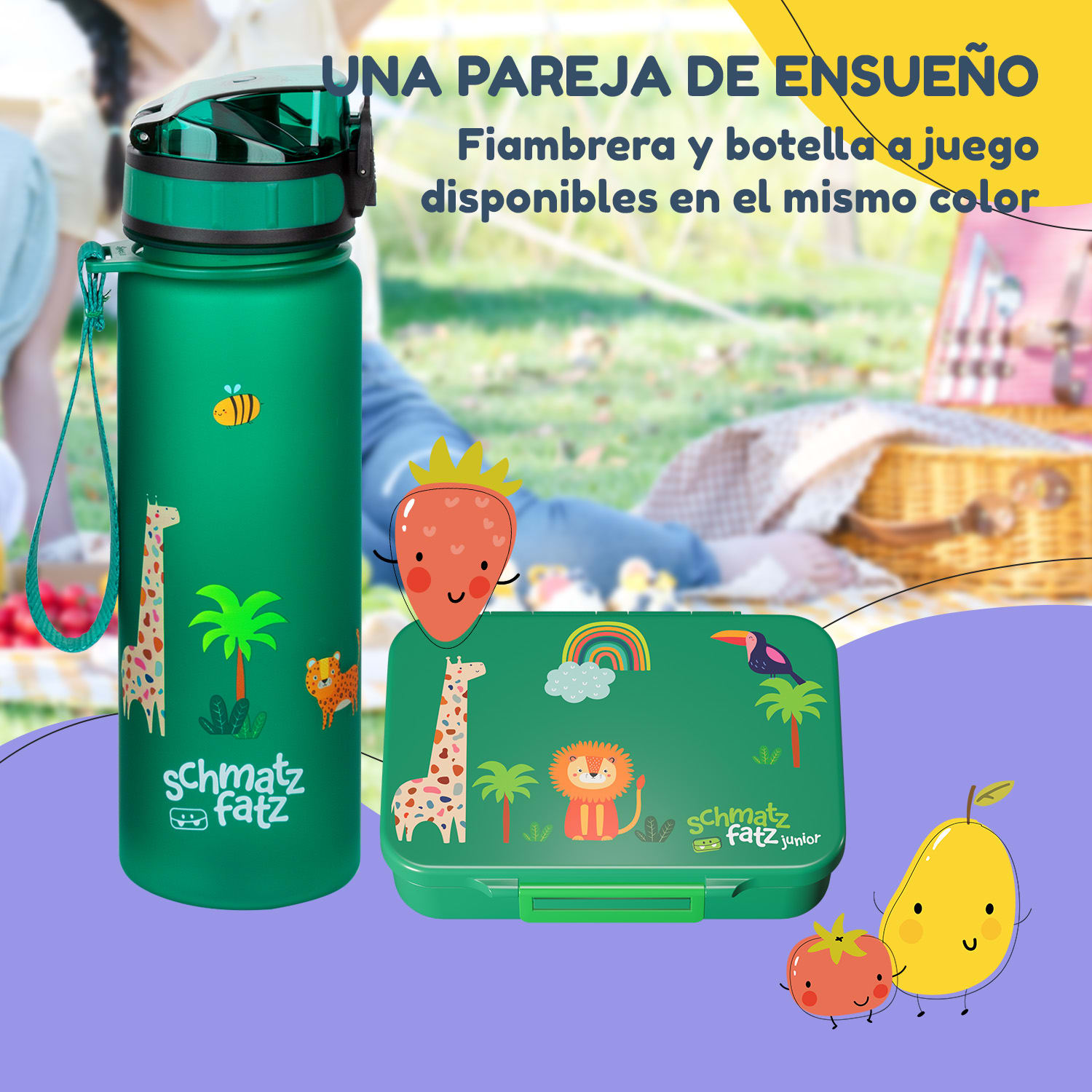 schmatzfatz by Lite Fiambrera 6 compartimentos 20,8 x 4,5 x 15 cm (ancho x alto x fondo) Sin BPA Tritán superligero 