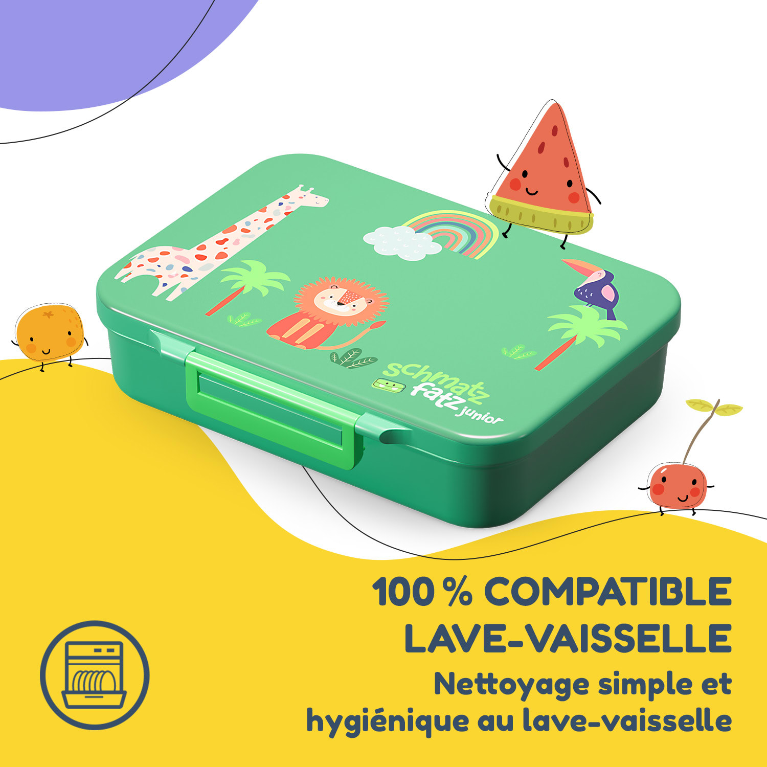 schmatzfatz by Lite lunchbox 6 vakken 20,8 x 4,5 x 15 cm (BxHxD) BPA-vrij extra licht Tritan 