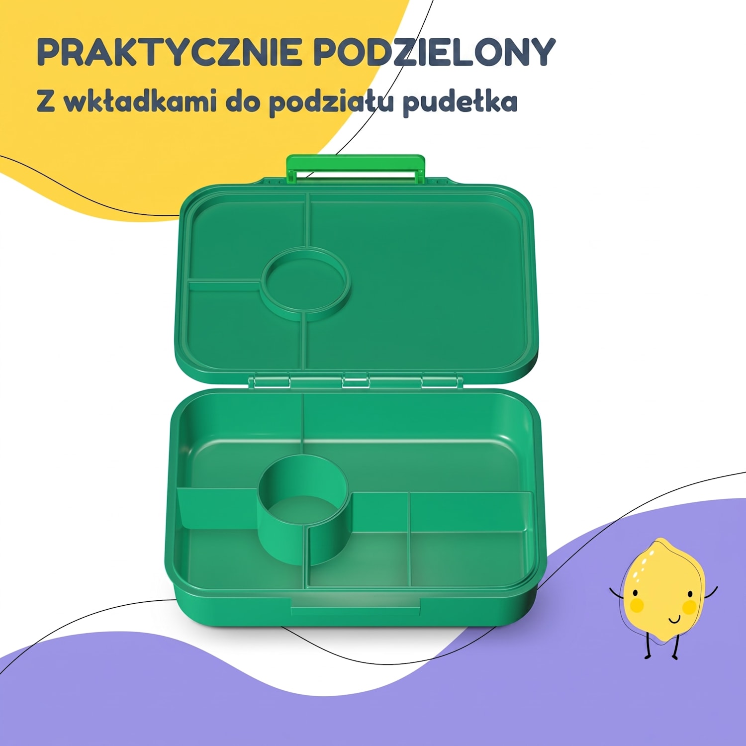Schmatzfatz śniadaniówka z 6 komorami Dark Green Jungle