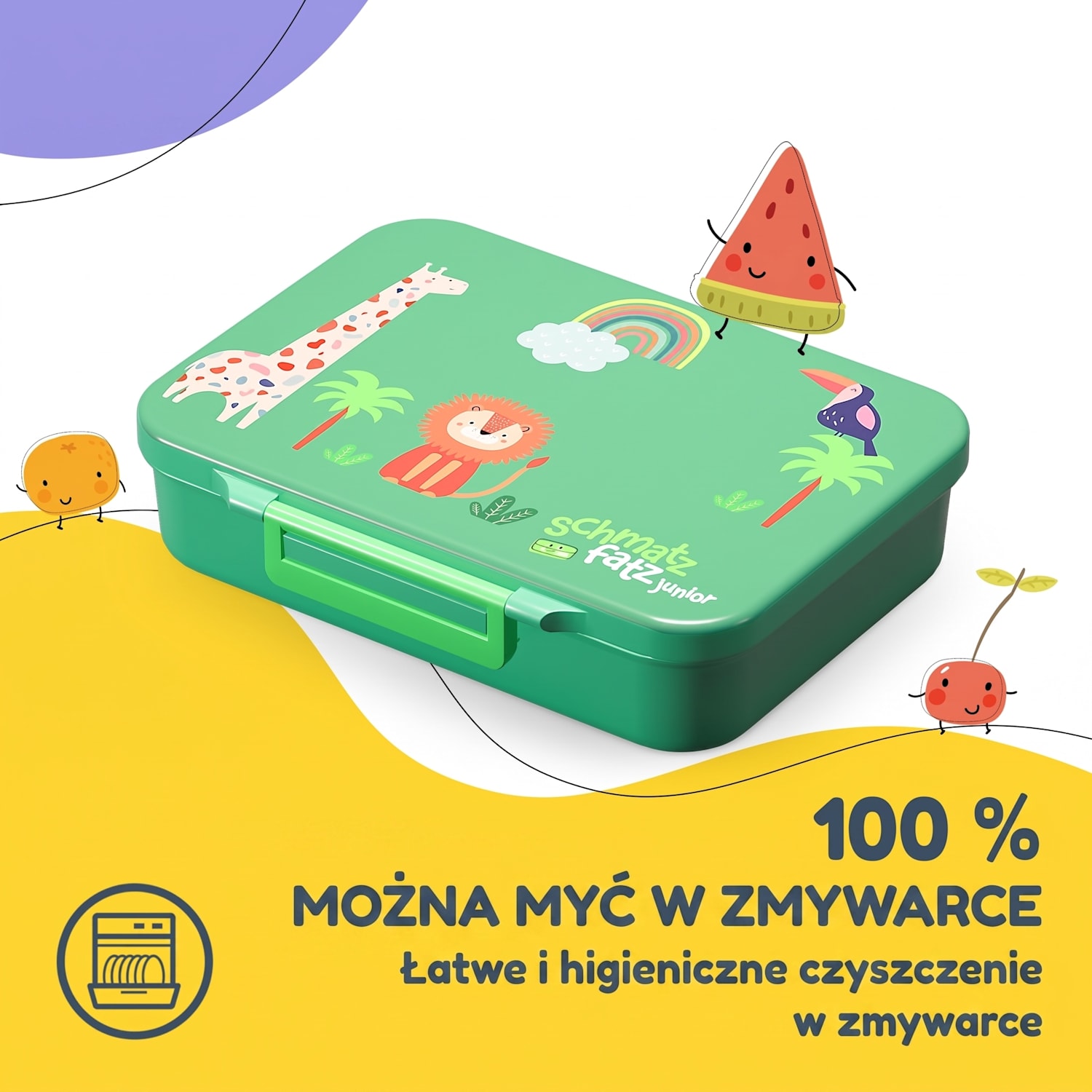 Schmatzfatz śniadaniówka z 6 komorami Dark Green Jungle