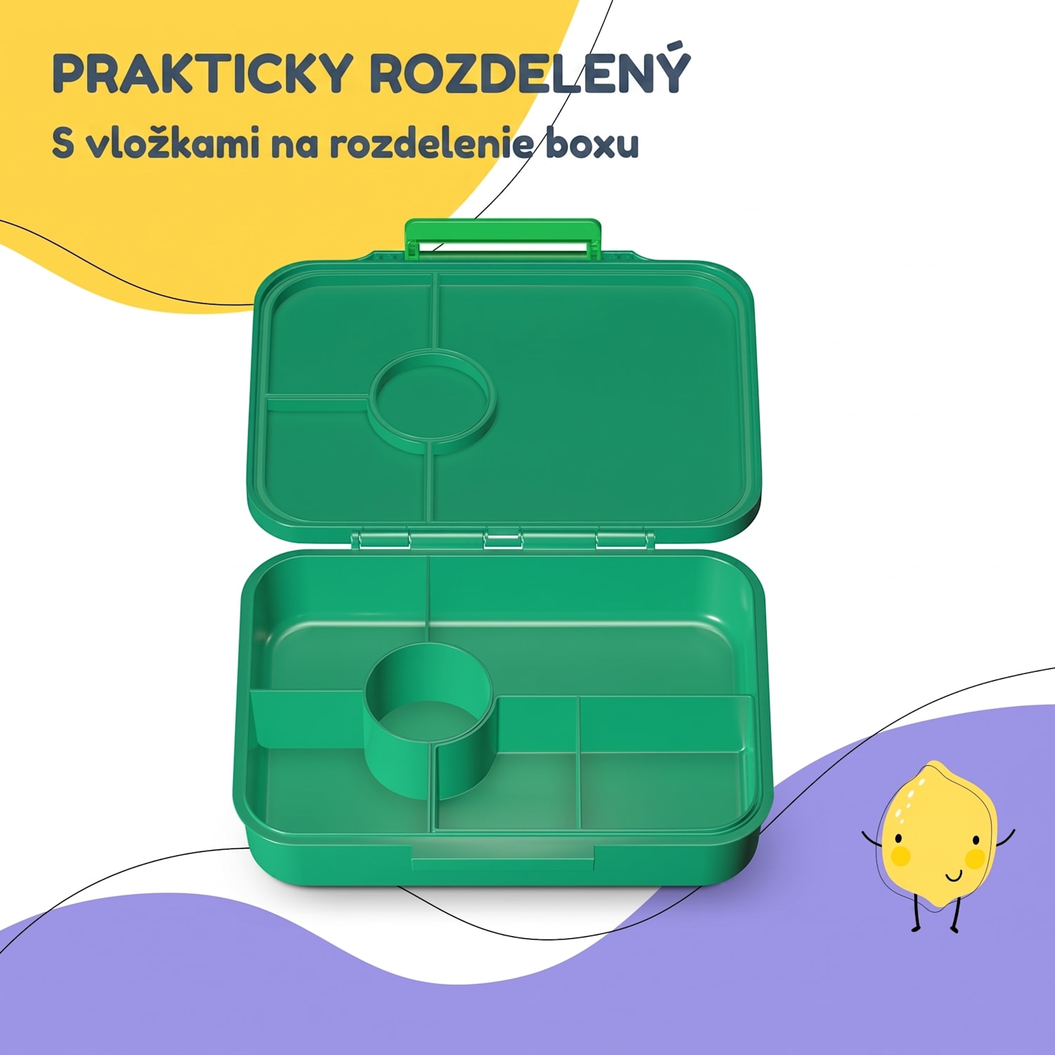 Schmatzfatz desiatový box so 6 priehradkami Dark Green Jungle