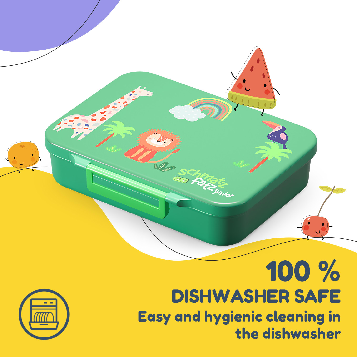 schmatzfatz Lite, deseta kutija, 6 odjeljaka, 20,8 × 4,5 × 15 cm (Š × V × D), bez BPA, ekstra lagan Tritan 