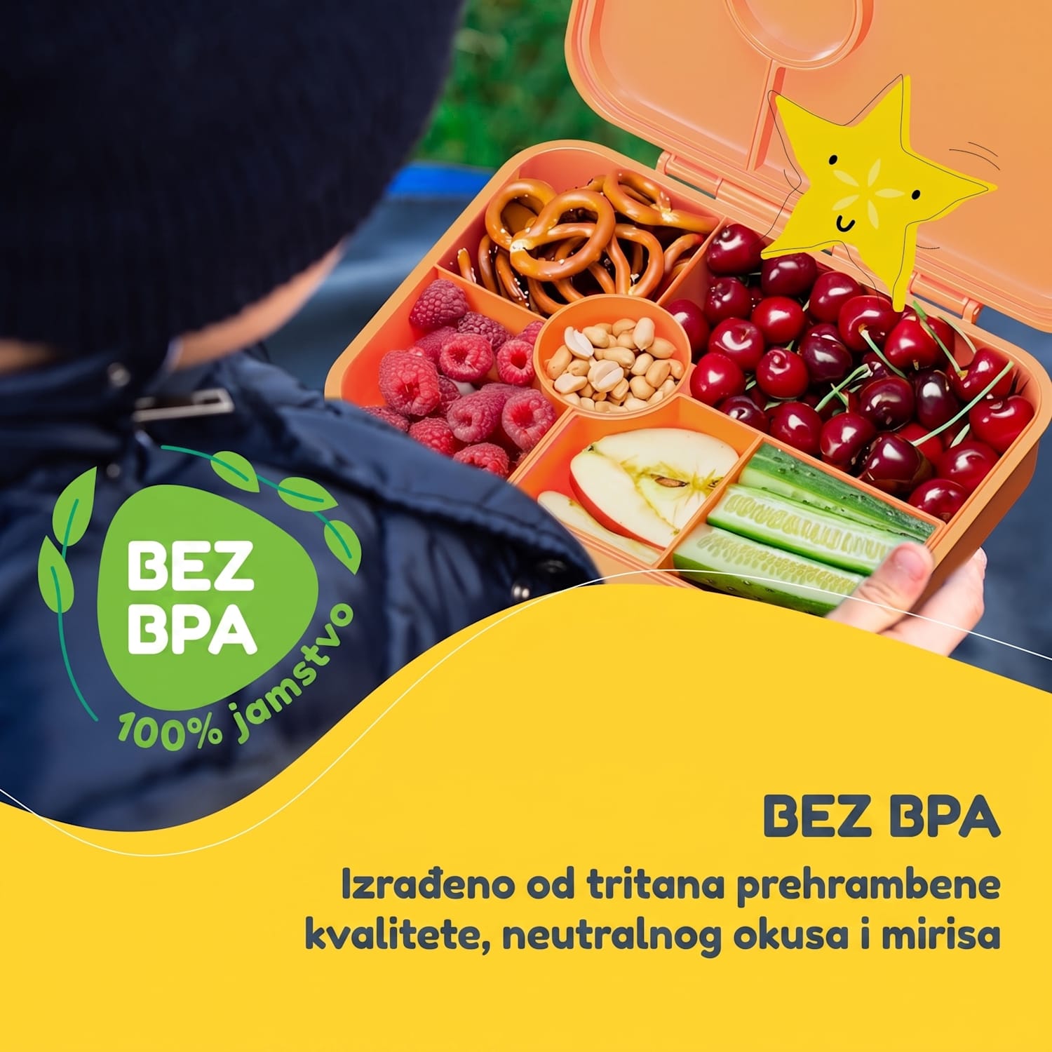 Schmatzfatz kutija za grickalice sa 6 pretinaca Orange Forest