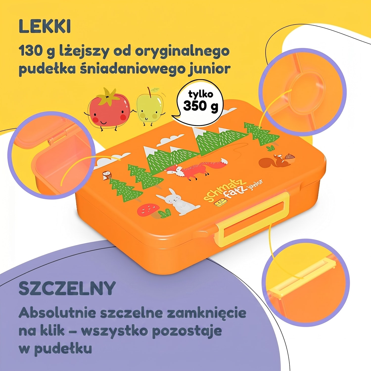 Schmatzfatz śniadaniówka z 6 komorami Orange Forest