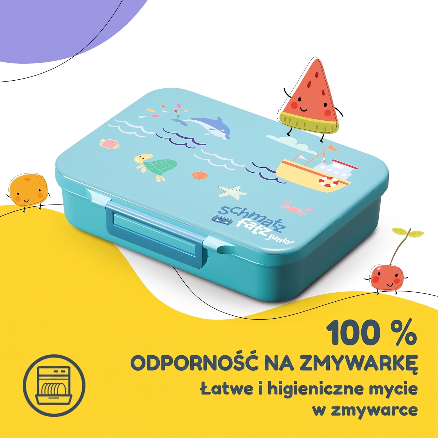 Schmatzfatz śniadaniówka z 6 komorami Petrol Sea